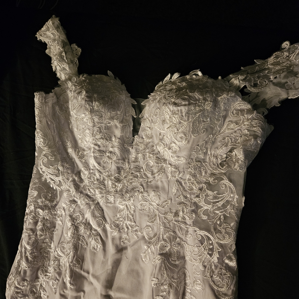 Elegant White Lace Wedding Dress - Picture 8 of 10